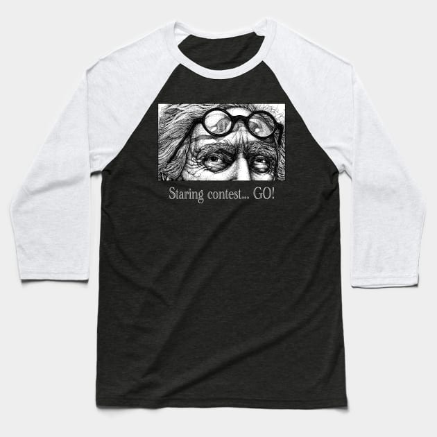 Staring Contest Baseball T-Shirt by buddysbane